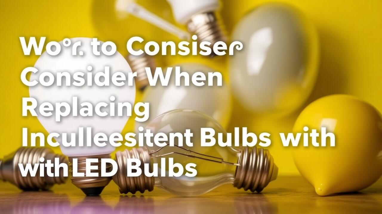 What to Consider When Replacing Incandescent Bulbs with LED Bulbs